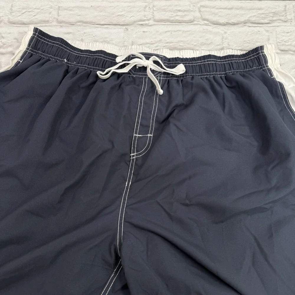 Men's U.S. Apparel Swim‎ Shorts Board Shorts Navy Blue/White 